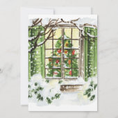 Cozy Winter Landscape Holiday Housewarming Party Kaart (Achterkant)