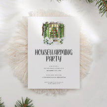 Cozy Winter Landscape Holiday Housewarming Party