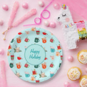 "Cozy winter latte warme chocolade" feestelijke fe Papieren Bordje (Feest)