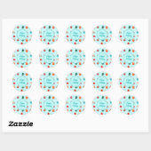 "Cozy winter latte warme chocolade" feestelijke fe Ronde Sticker (Vel)