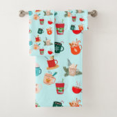 Cozy winter latte warme chocolade festive cacao bad handdoek (Insitu)