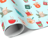 Cozy winter latte warme chocolade festive cacao cadeaupapier (Rol Hoek)