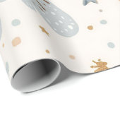 Cozy Winter Magic | Elegant Minimalist Winter Desi Cadeaupapier (Rol Hoek)