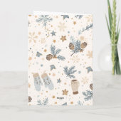 Cozy Winter Magic | Elegant Minimalist Winter Desi Kaart (Achterkant)