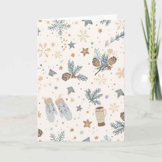 Cozy Winter Magic | Elegant Minimalist Winter Desi Kaart (Voorkant)