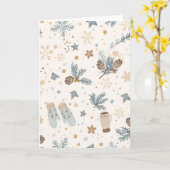 Cozy Winter Magic | Elegant Minimalist Winter Desi Kaart (Gele Bloem)