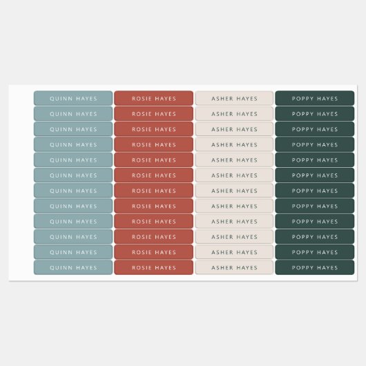 Cozy Winter Name Labels (Vel)