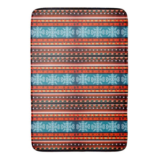 Cozy Winter Pattern Badmat (Voorkant Verticaal)