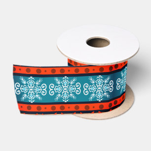 Cozy Winter Pattern Satin Ribbon Satijnen Lint