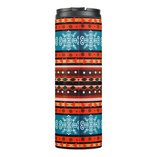 Cozy Winter Pattern Thermosbeker (Achterkant)