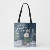 Cozy Winter Reading Book Tote Bag (Voorkant)