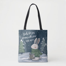 Cozy Winter Reading Book Tote Bag
