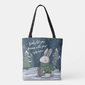 Cozy Winter Reading Book Tote Bag (Achterkant)