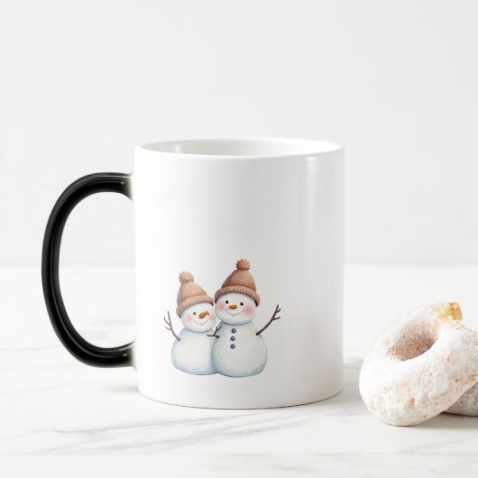 Cozy Winter Sneeuwmannen koffiekop  Magische Mok (Met donut)