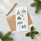 Cozy Winter Village Family Christmas Holiday Card