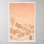 Cozy Winter Village Poster  (Voorkant)