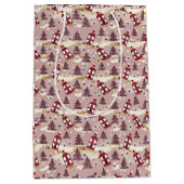 Cozy Winter Village Tissue Paper Medium Cadeauzakje (Voorkant)