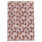 Cozy Winter Village Tissue Paper Medium Cadeauzakje (Achterkant)