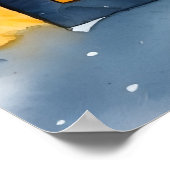 Cozy Winter Village Watercolor Christmas Wall Art  Poster (Hoek)