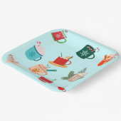 Cozy winter warme chocolade festive cacao papieren bordje (Gebogen)