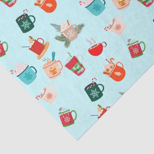 Cozy winter warme chocolade festive cacao tissuepapier (Detail)