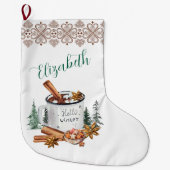 Cozy Winter White Simple Holiday Grote Kerstsok (Voorkant)