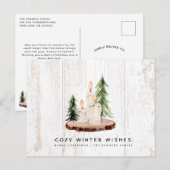 Cozy Winter Wishes | Oosterse looptijden Uitnodiging Briefkaart (Voorkant / Achterkant)