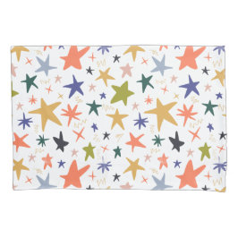 Cozy Winter With Vibrant Colorful Star Pattern Kussensloop