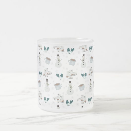Cozy Winter Wonderland Frosty Mug Matglas Koffiemok (Center)