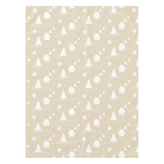 Cozy Winter Wonderland Pattern Holiday Tablecloth Tafelkleed (Voorkant)