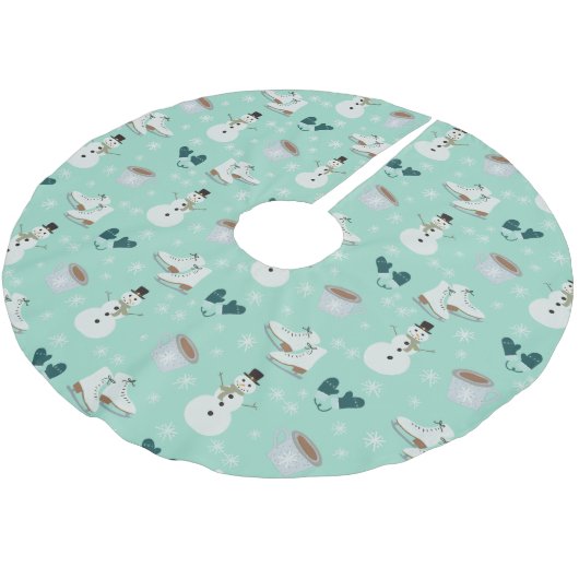 Cozy Winter Wonderland Tree Skirt Kerstboom Rok (Gekanteld)