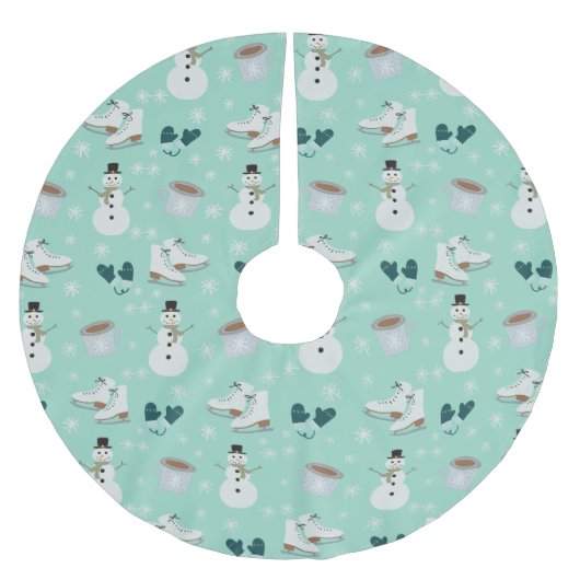 Cozy Winter Wonderland Tree Skirt Kerstboom Rok (Voorkant)