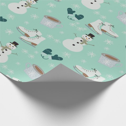 Cozy Winter Wonderland Wrapping Paper Cadeaupapier (Hoek)