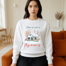 Cozy Winterhuis ontwerp waterverf  Trui