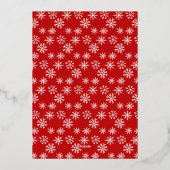 Cozy winterschoorsteenkerstboomillustratie folie uitnodiging (Achterkant)