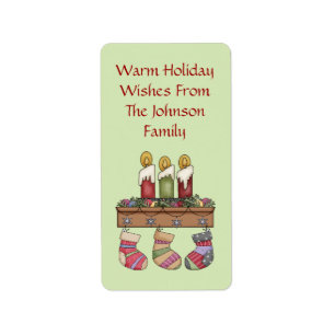 Cozy Wishes Holiday Gift Labels
