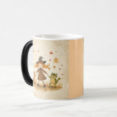 Cozy Witch Coffee Mug Kind_Ones Whimsical Art Magische Mok (Voorkant links)