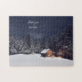 Cozy Wood Cabin in Forest Legpuzzel
