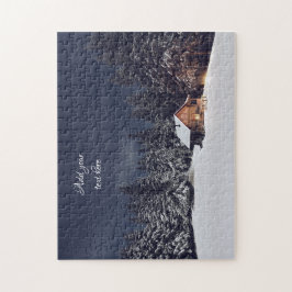 Cozy Wood Cabin in Forest Legpuzzel