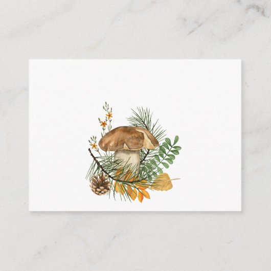 Cozy Woodland Cotvoordcore Wooden Heart RSVP Informatiekaartje (Achterkant)