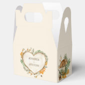 Cozy Woodland Cotvoordcore Wooden Heart Wedding Bedankdoosjes (Geopend)
