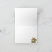 Cozy Woodland Cotvoordcore Wooden Heart Wedding Bedankkaart (Binnen)