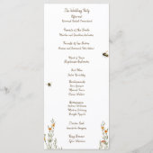 Cozy Woodland Cotvoordcore Wooden Heart Wedding Programmakaart (Achterkant)