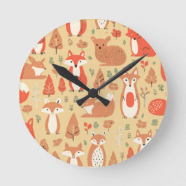 Cozy Woodland Friends 2 Ronde Klok
