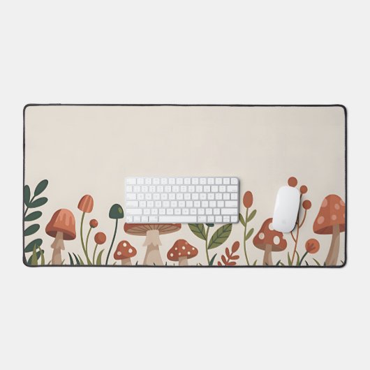 Cozy Woodland Mushrooms Bureaumat (Keyboard & Muis)