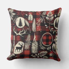 Cozy Woodland Plaid Kussen