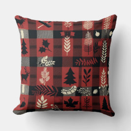 Cozy Woodland Plaid Kussen
