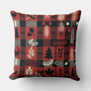 Cozy Woodland Plaid Kussen
