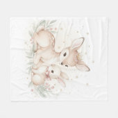 Cozy Woodland Winter Fleece Blanket (Voorkant (Horizontaal))