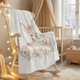 Cozy Woodland Winter Fleece Blanket Deken